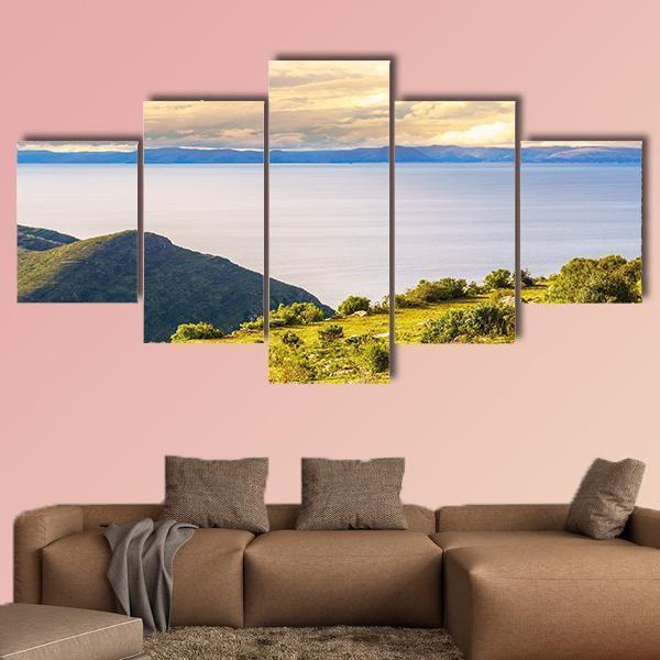 Lake Titicaca In Bolivia Nature Canvas Wall Art