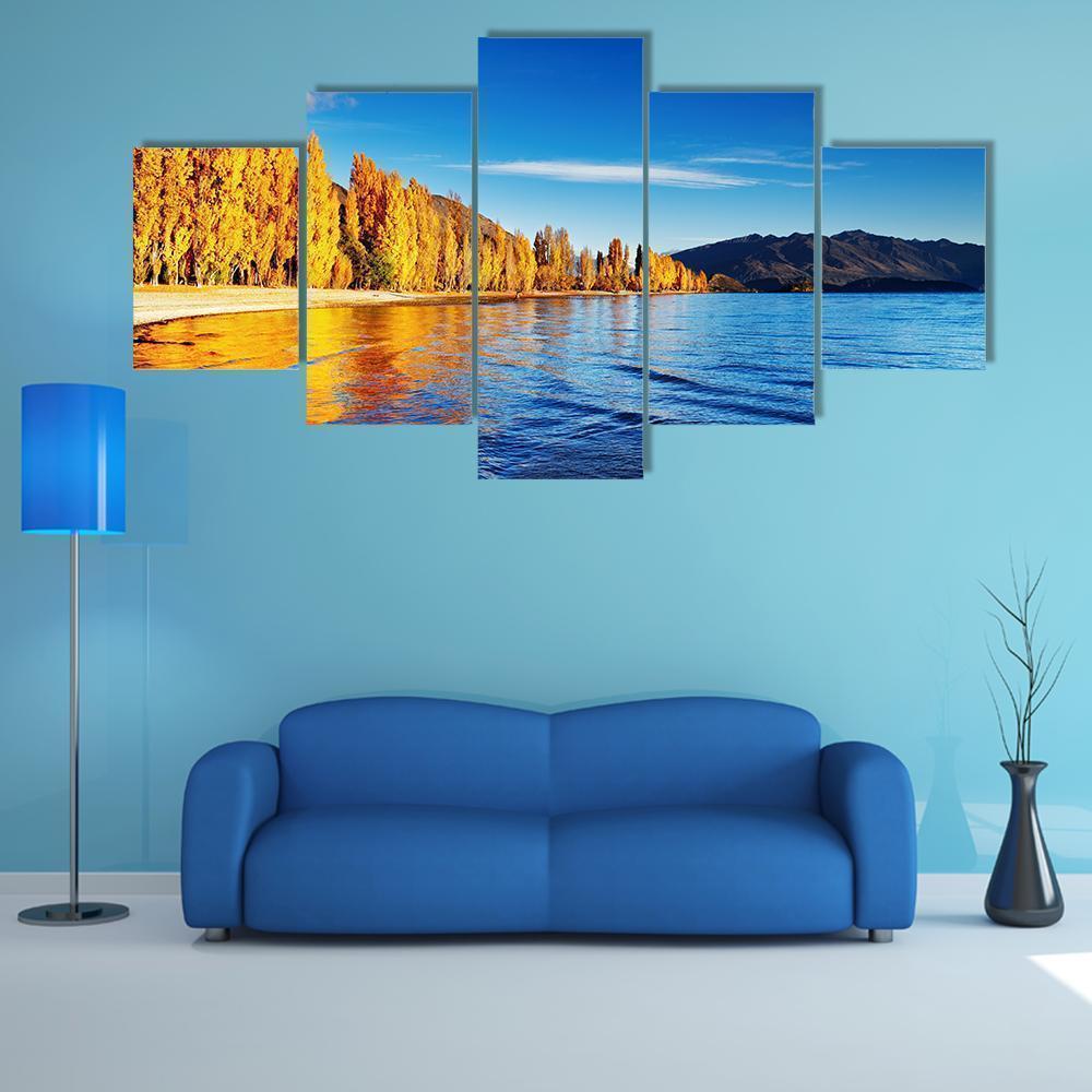 Lake Wanaka In New Zealand Nature Canvas Wall Art