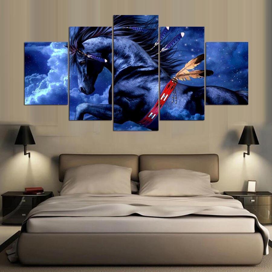Landscape Animal Horses Animal Canvas Wall Art