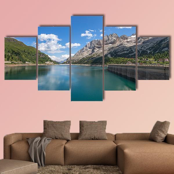 Landscape Of A Mountain Lake Nature Canvas Wall Art
