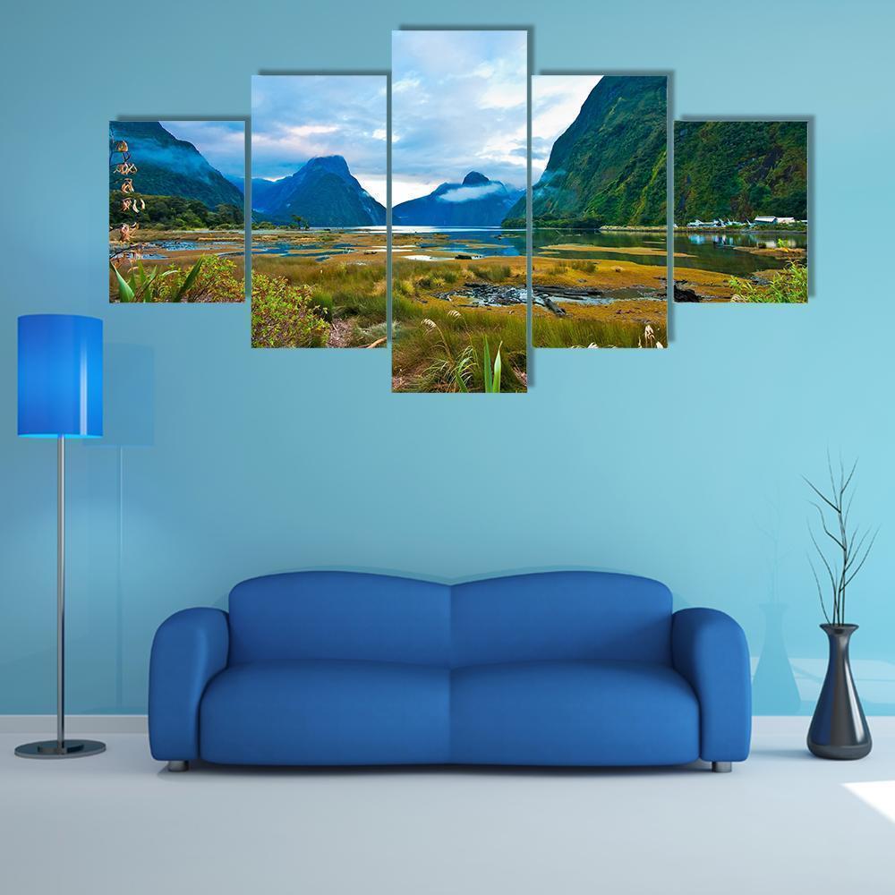 Landscape Of High Mountain Glacier Nature Canvas Wall Art