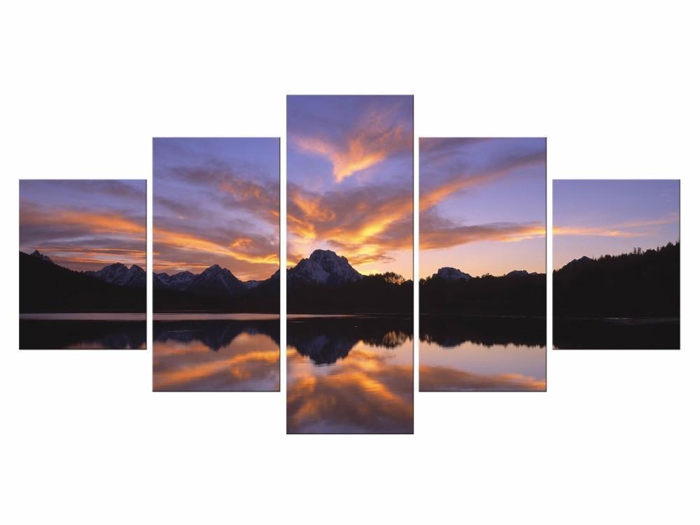 Landscape On The Lake Canvas Wall Art