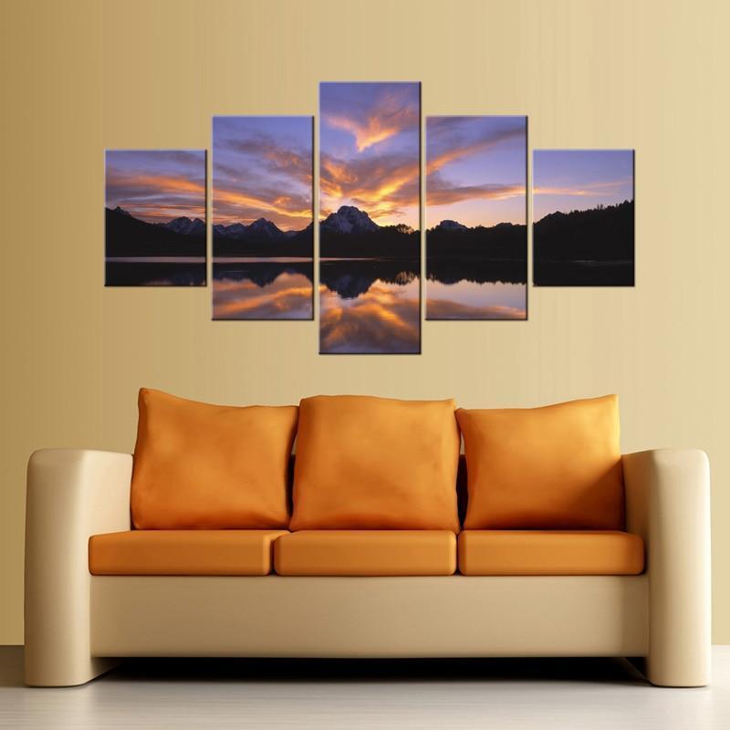 Landscape On The Lake Canvas Wall Art
