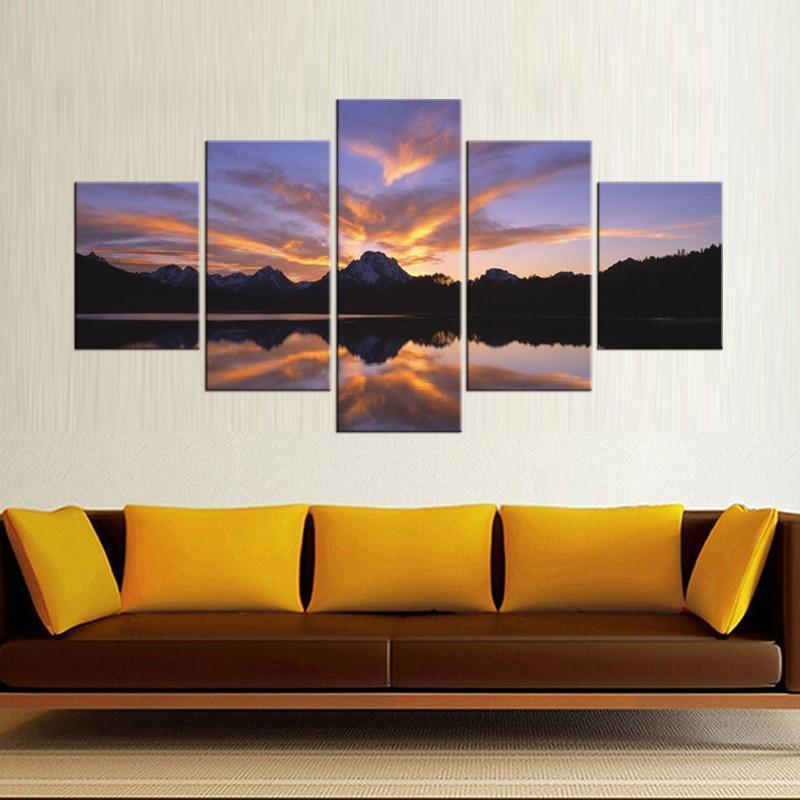 Landscape On The Lake Canvas Wall Art