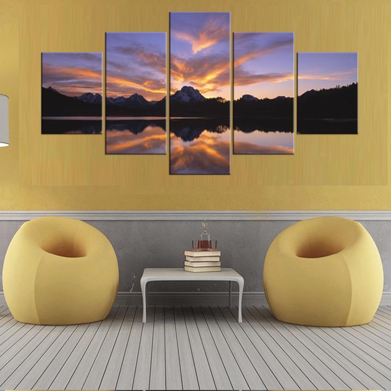 Landscape On The Lake Canvas Wall Art