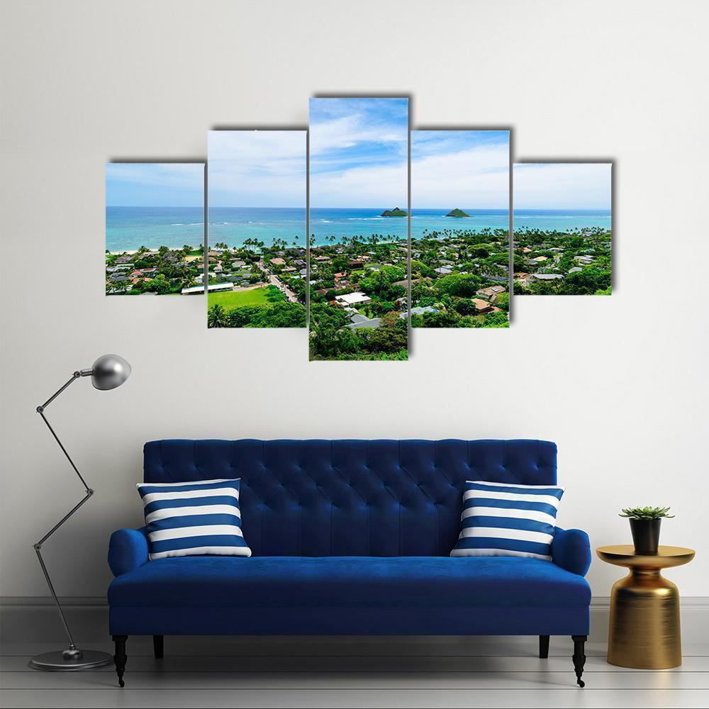 Lanikai Beach In Hawaii Nature Canvas Wall Art