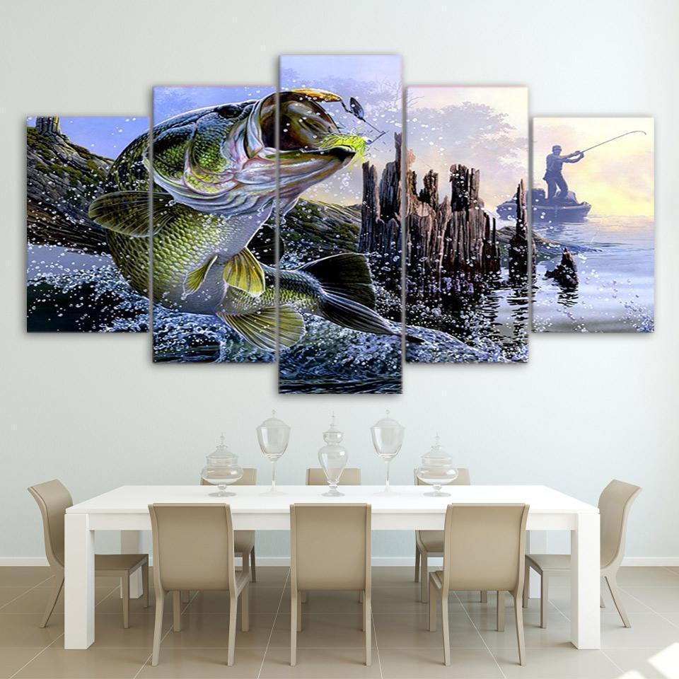 Largemouth Bass Sport Canvas Wall Art