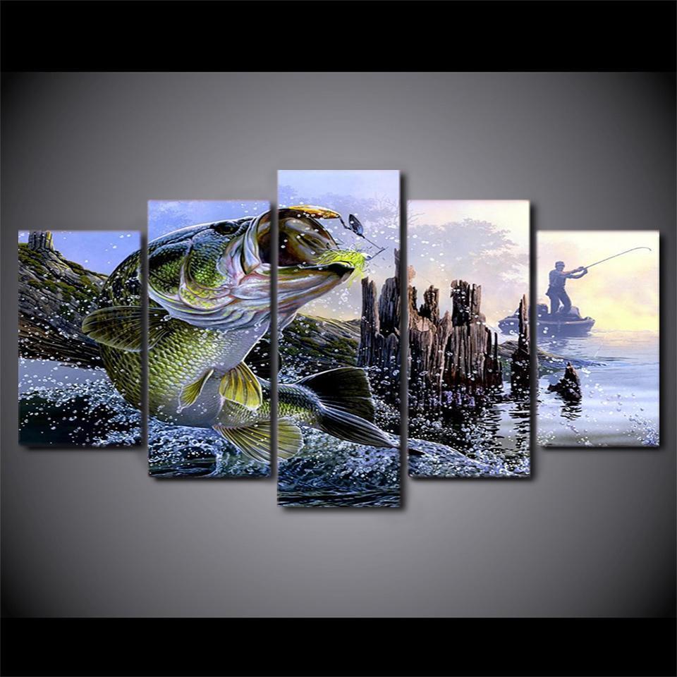 Largemouth Bass Sport Canvas Wall Art