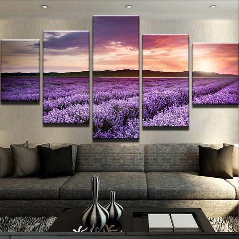 Lavender Field 1 Nature Canvas Wall Art
