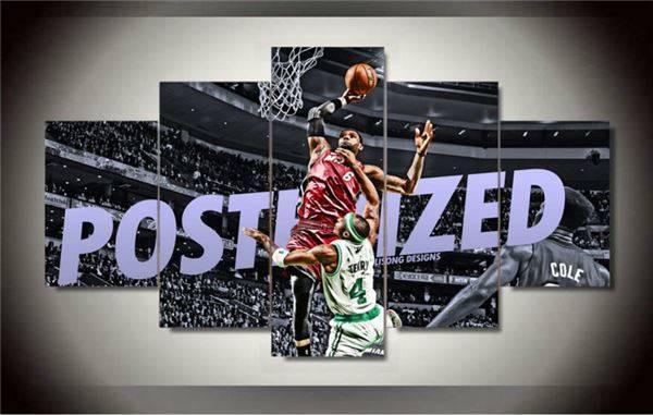 Lebron James of Cavaliers  Basketball Canvas Wall Art