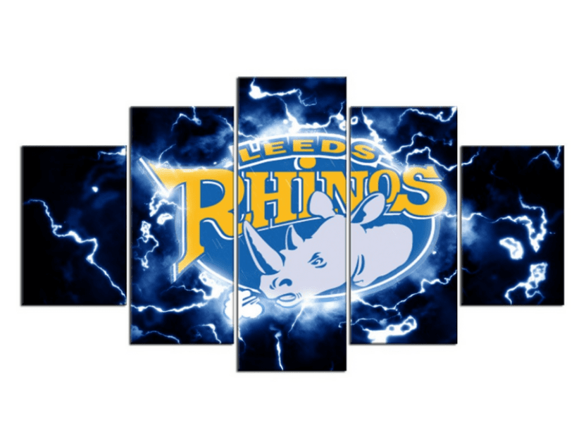 Leeds Rhino NRL Football Canvas Wall Art
