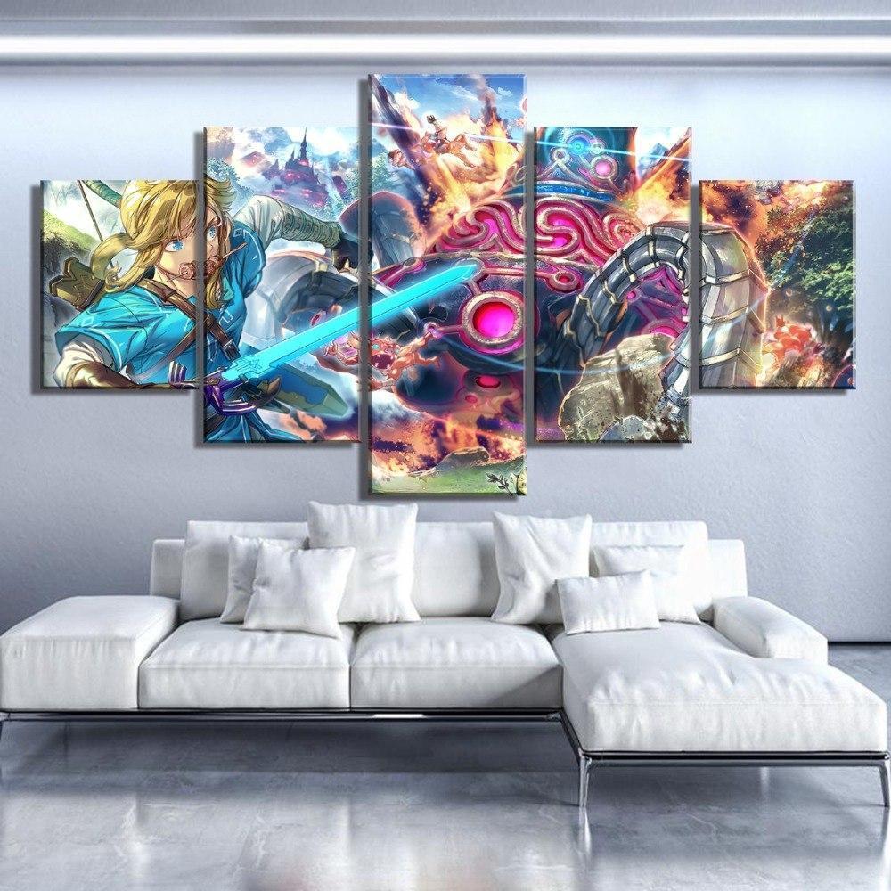 Legend Of Zelda Battle Background Gaming Canvas Wall Art