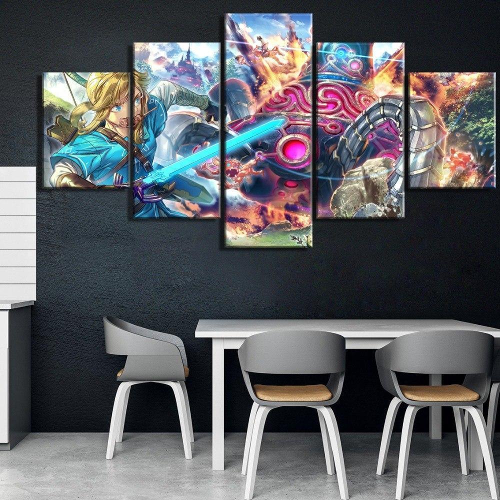 Legend Of Zelda Battle Background Gaming Canvas Wall Art