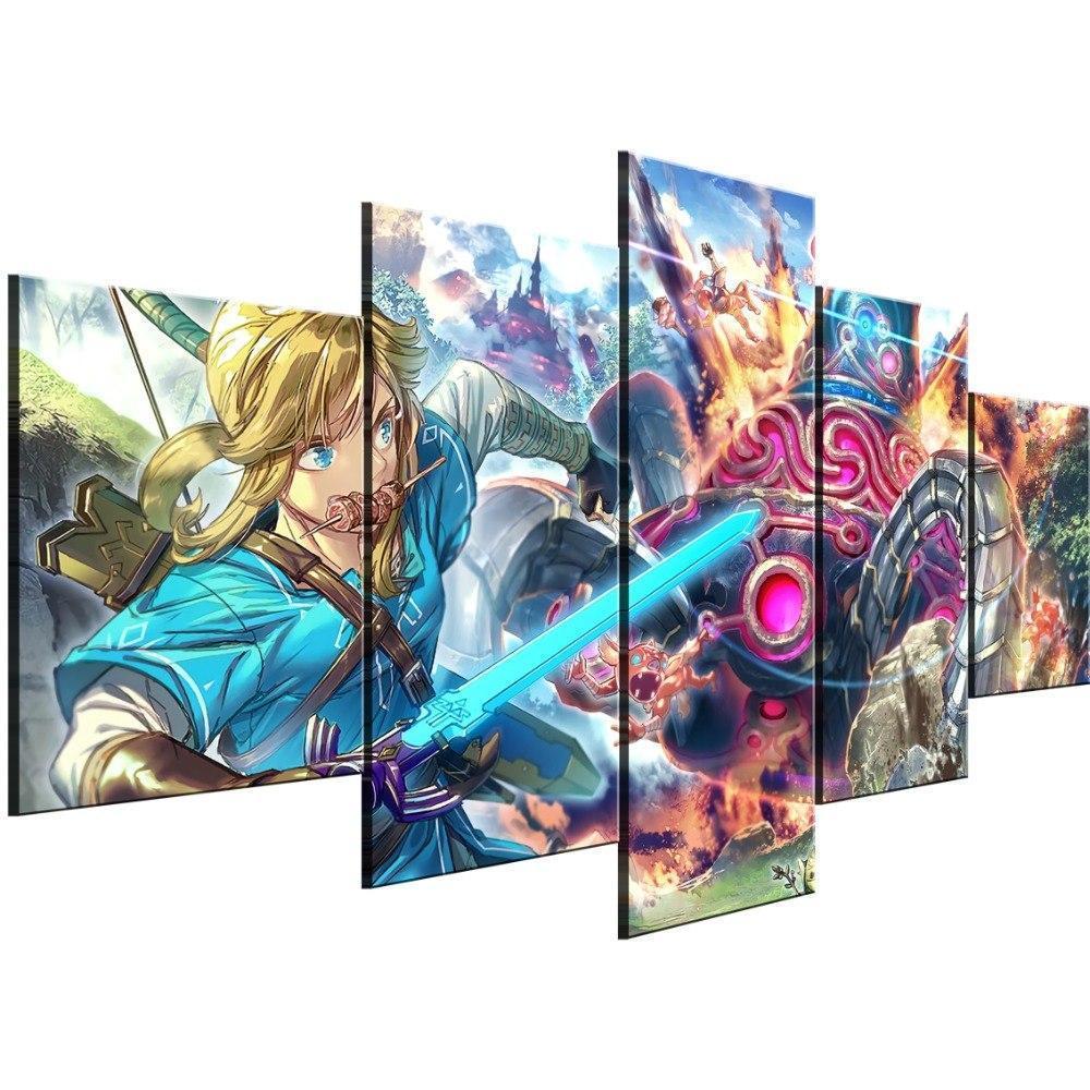Legend Of Zelda Battle Background Gaming Canvas Wall Art