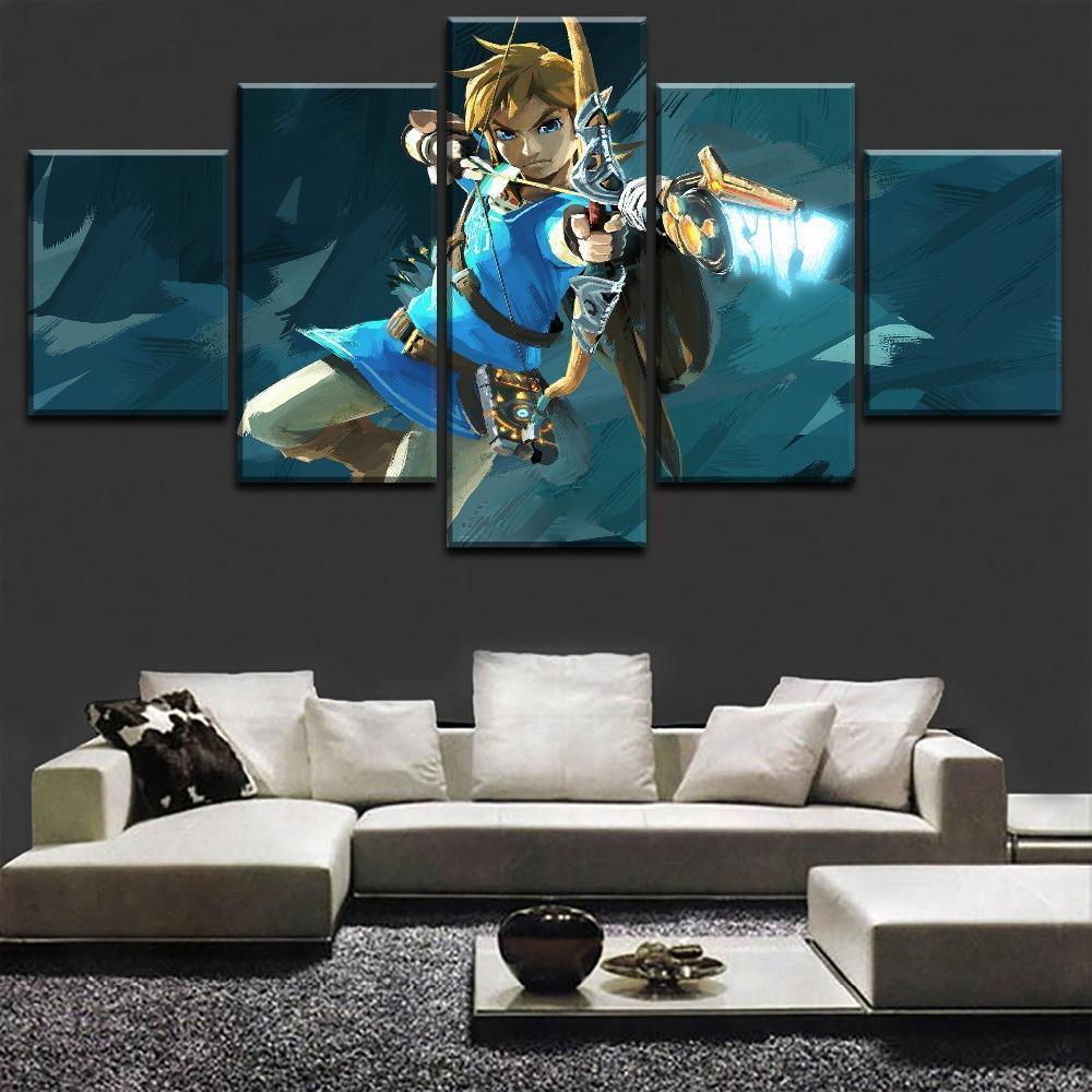Legend Of Zelda Breath Of The Wild 2 Gaming Canvas Wall Art