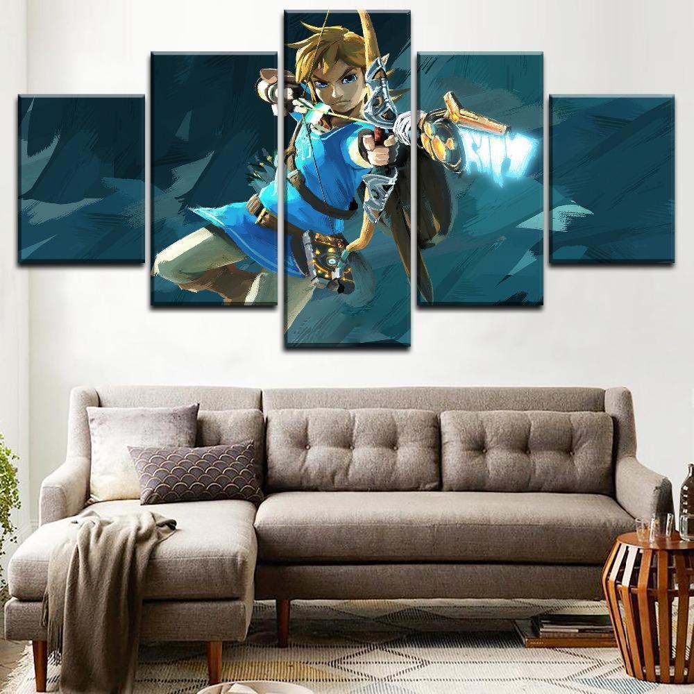 Legend Of Zelda Breath Of The Wild 2 Gaming Canvas Wall Art