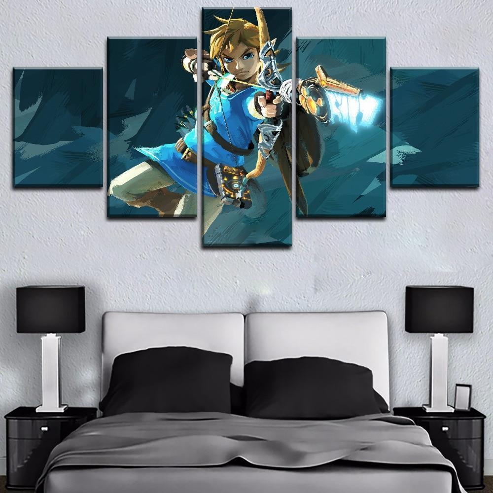 Legend Of Zelda Breath Of The Wild 2 Gaming Canvas Wall Art