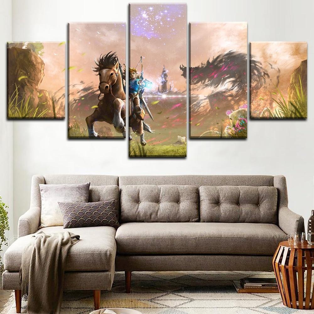 Legend Of Zelda Breath Of The Wild 3 Gaming Canvas Wall Art
