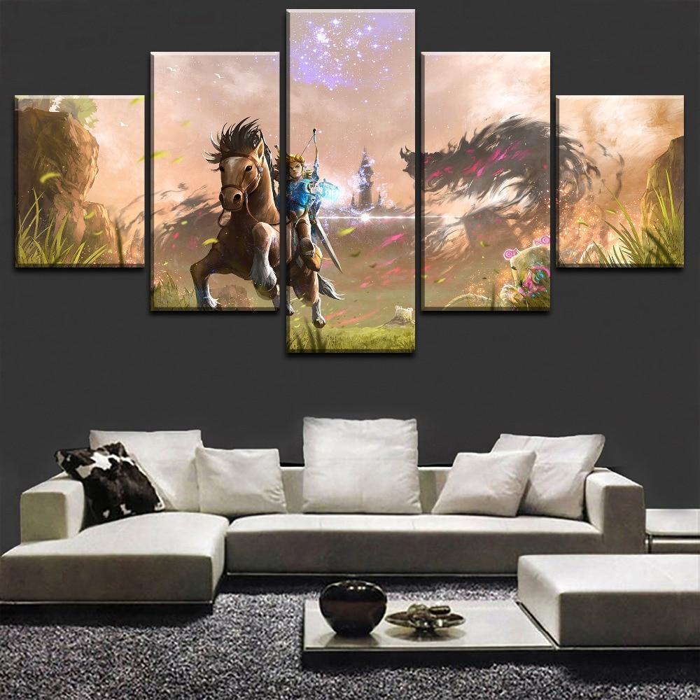 Legend Of Zelda Breath Of The Wild 3 Gaming Canvas Wall Art