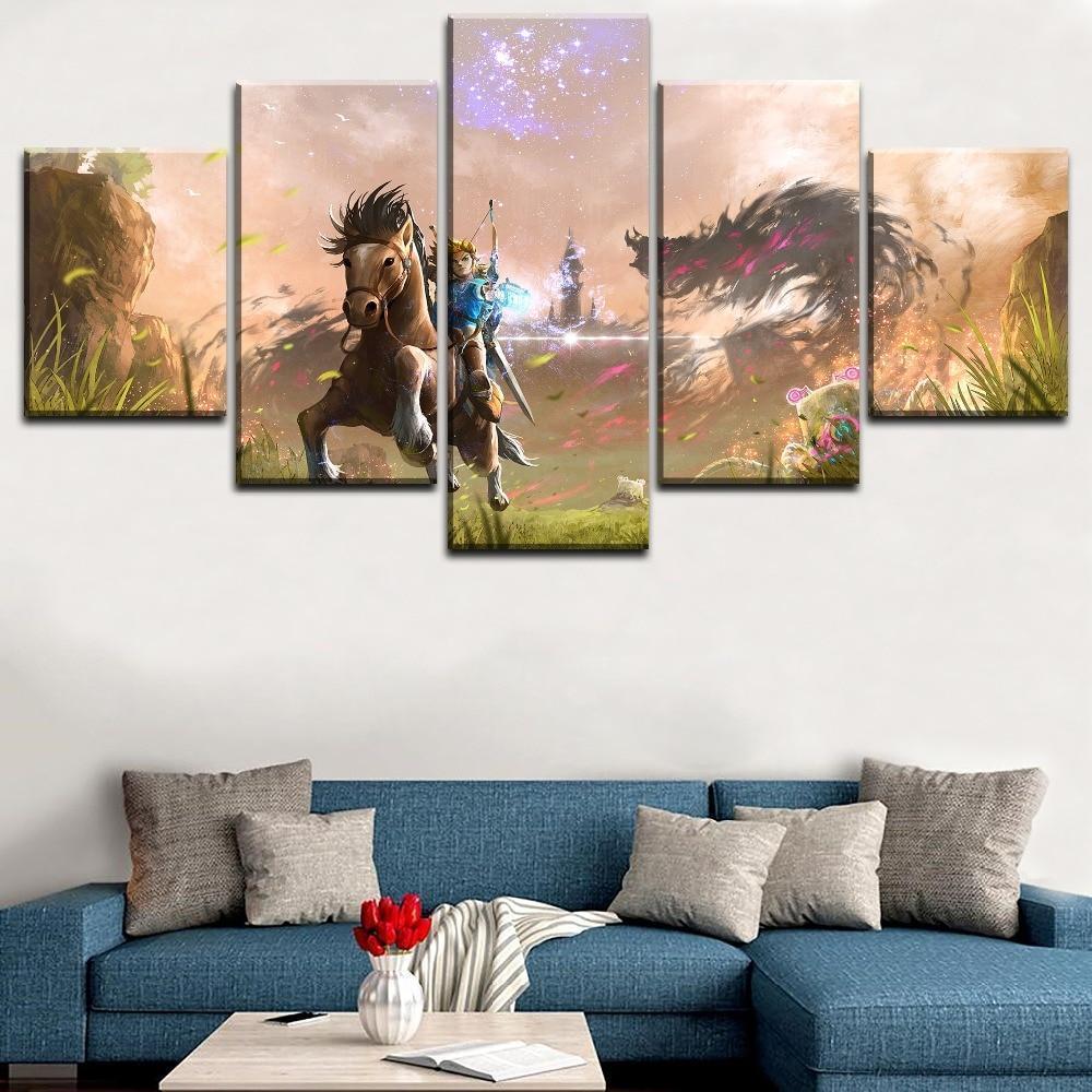 Legend Of Zelda Breath Of The Wild 3 Gaming Canvas Wall Art