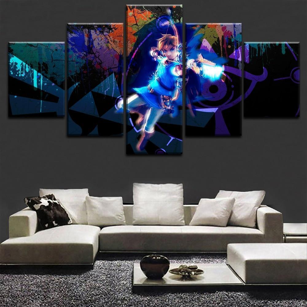 Legend Of Zelda Breath Of The Wild 4 Gaming Canvas Wall Art