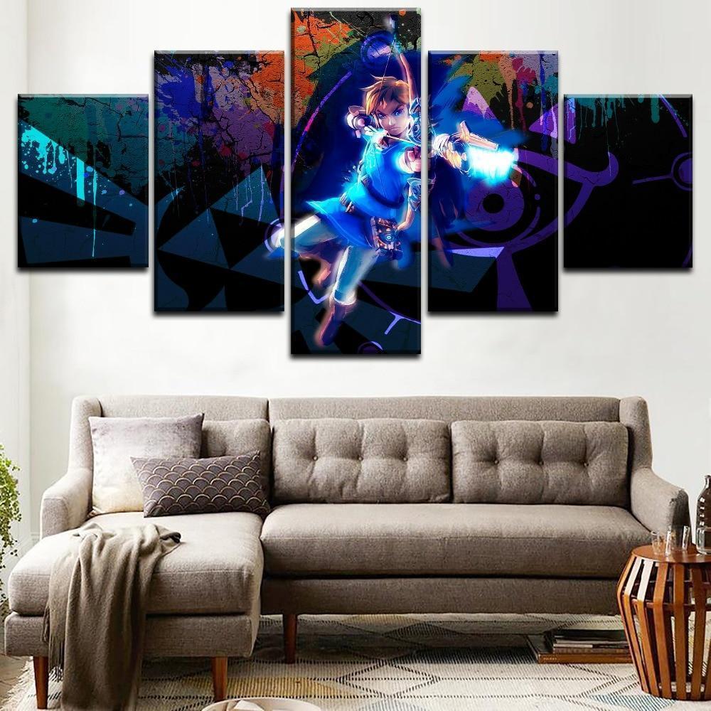 Legend Of Zelda Breath Of The Wild 4 Gaming Canvas Wall Art