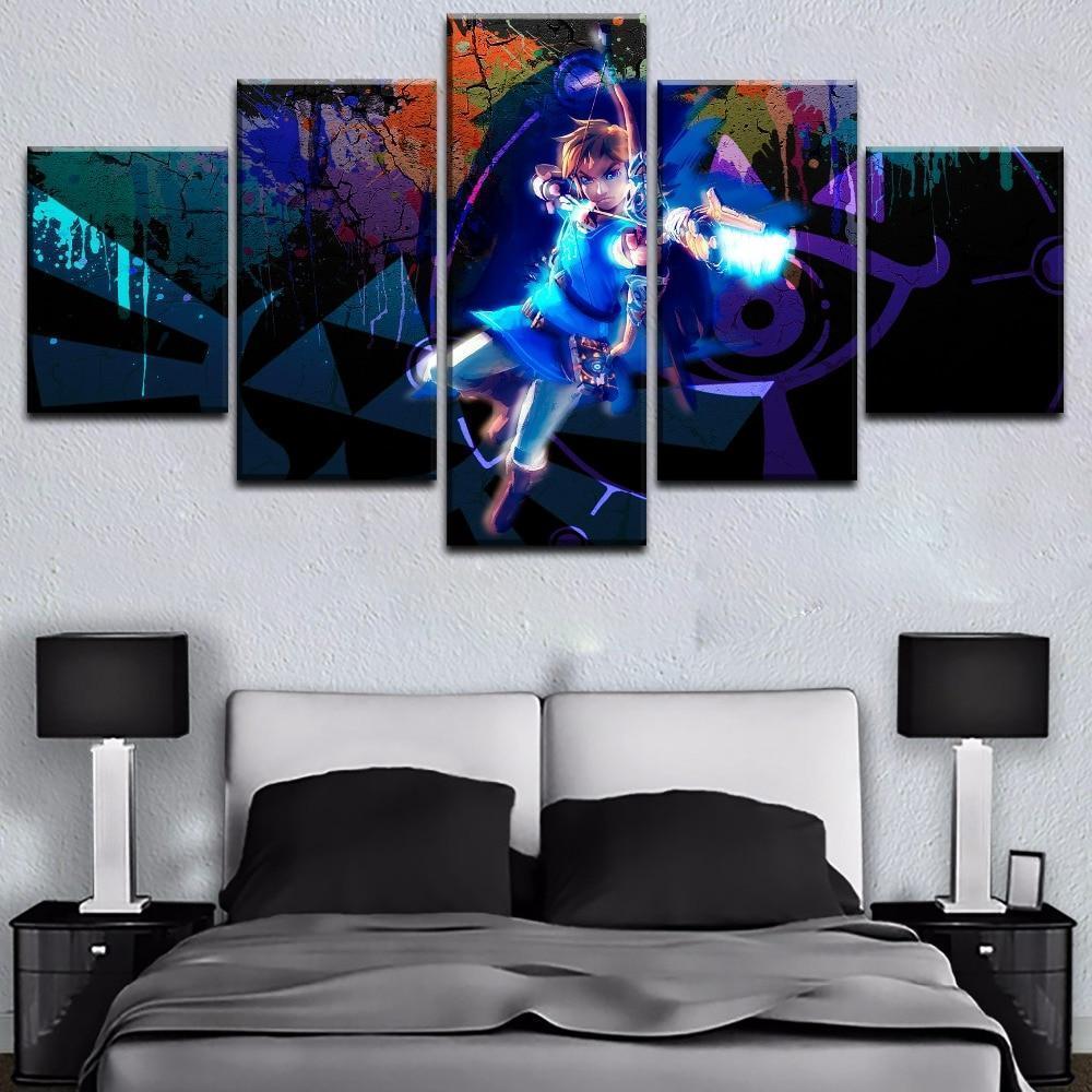 Legend Of Zelda Breath Of The Wild 4 Gaming Canvas Wall Art