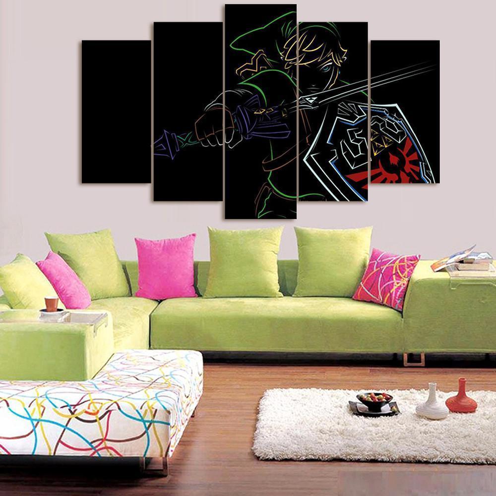 Legend Of Zelda "Fade To Black" Link Gaming Canvas Wall Art