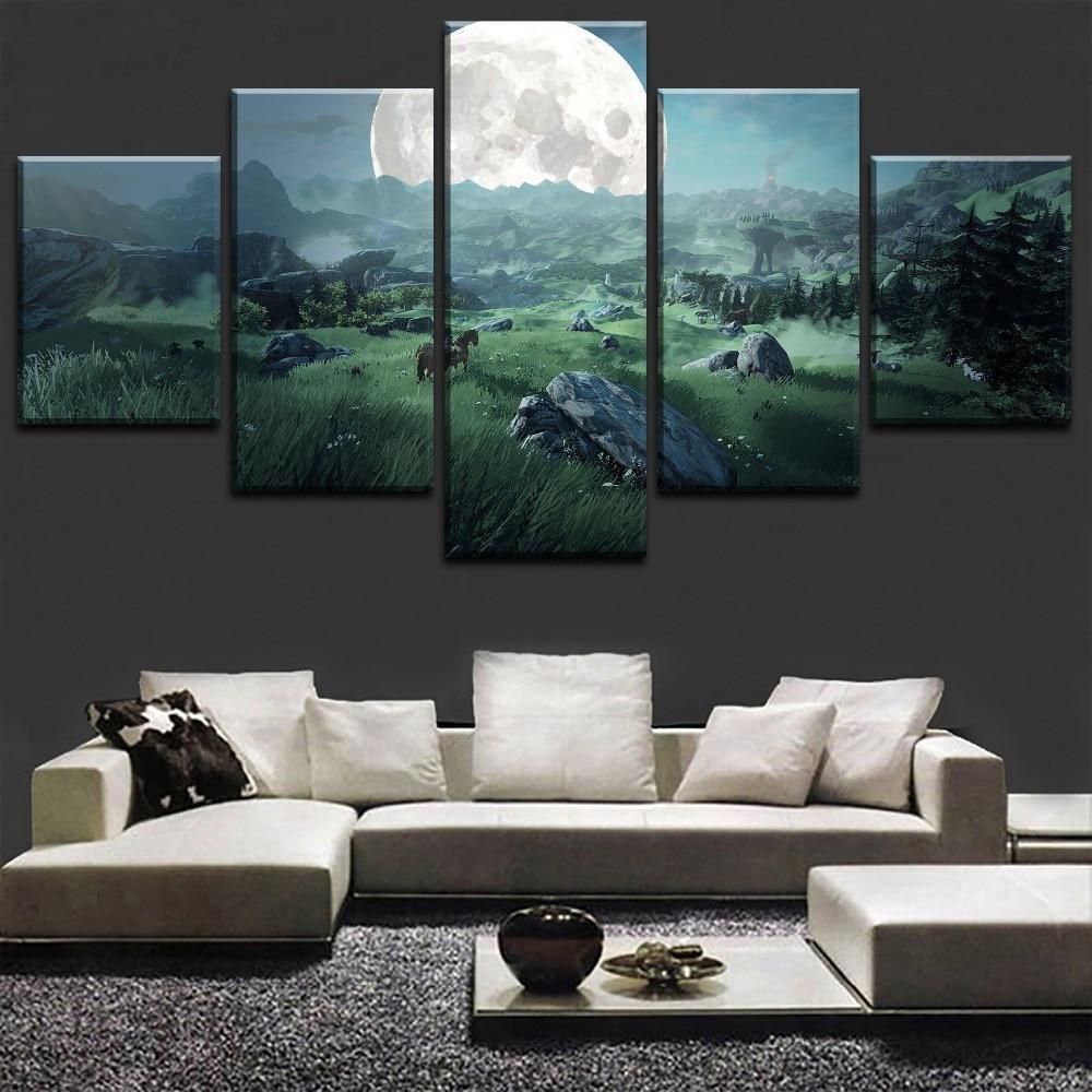Legend Of Zelda Landscape 1 Gaming Canvas Wall Art