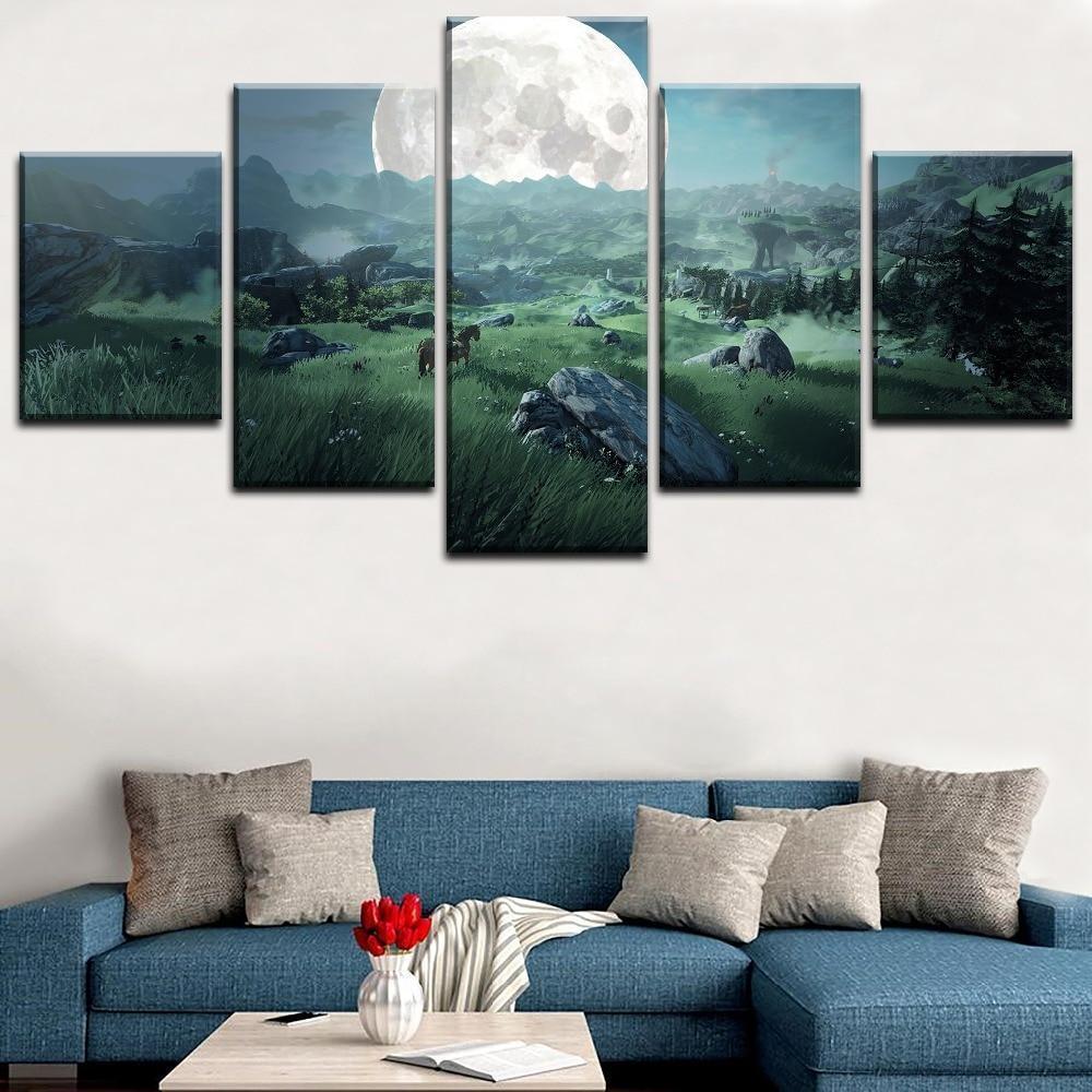 Legend Of Zelda Landscape 1 Gaming Canvas Wall Art