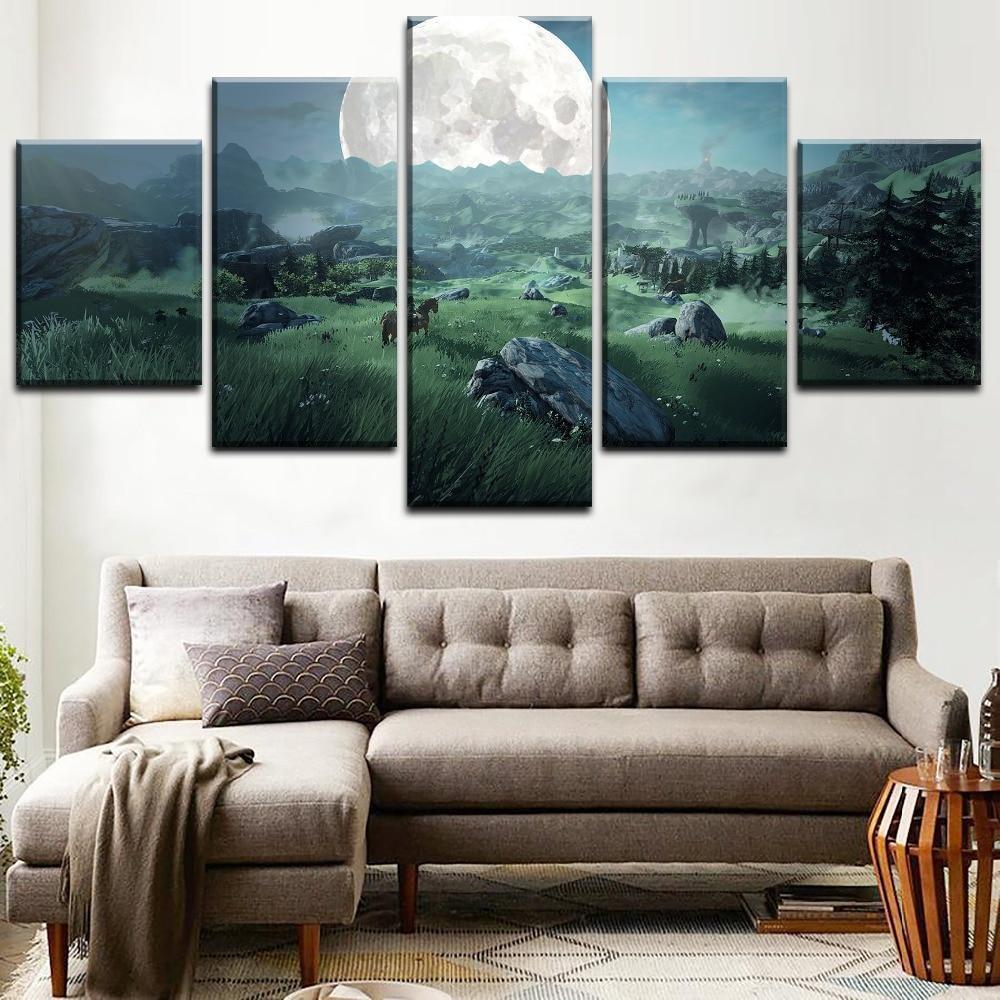 Legend Of Zelda Landscape 1 Gaming Canvas Wall Art