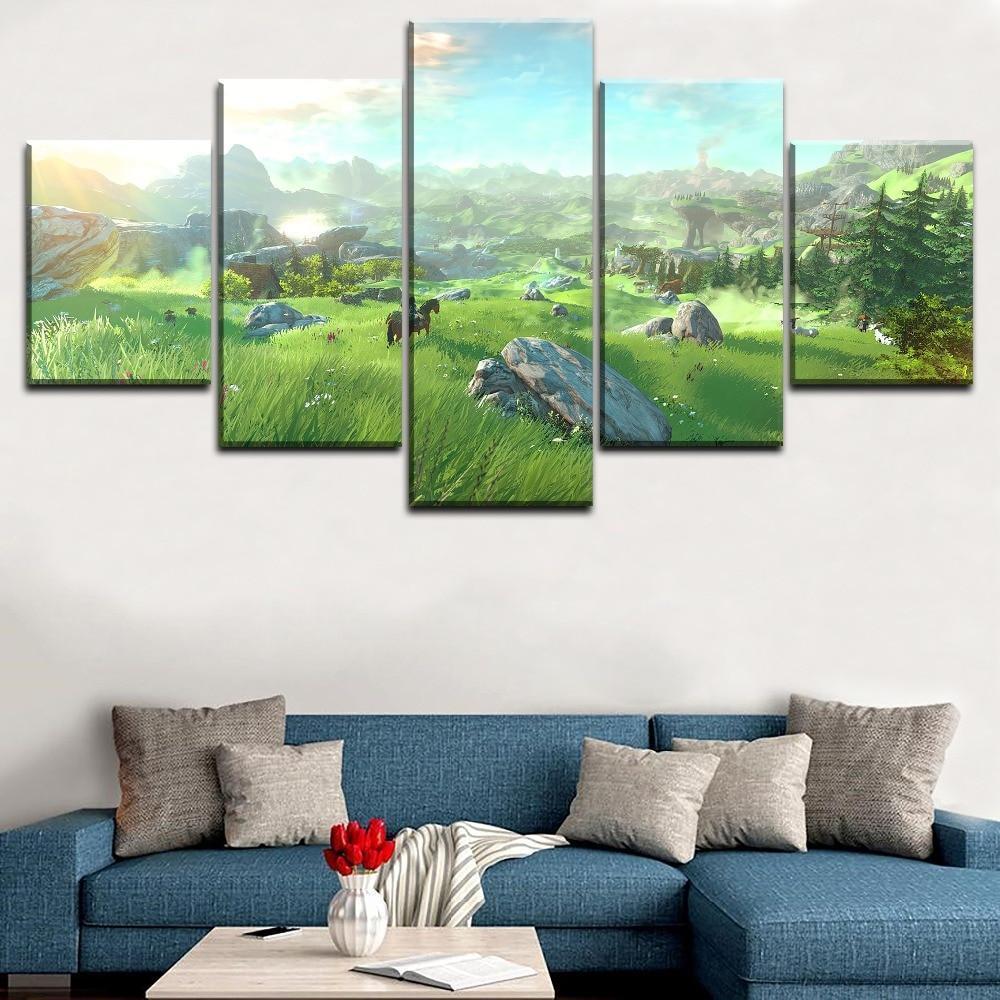 Legend Of Zelda Landscape 2 Gaming Canvas Wall Art
