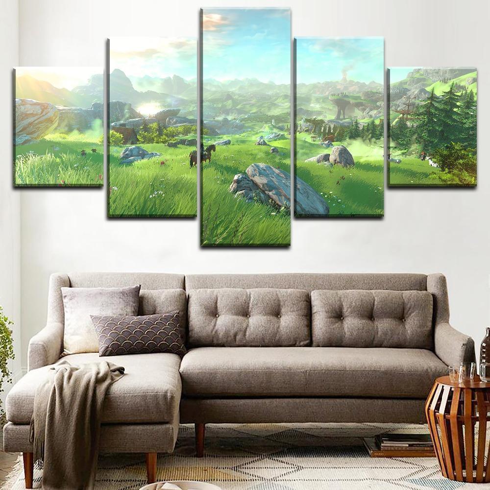 Legend Of Zelda Landscape 2 Gaming Canvas Wall Art