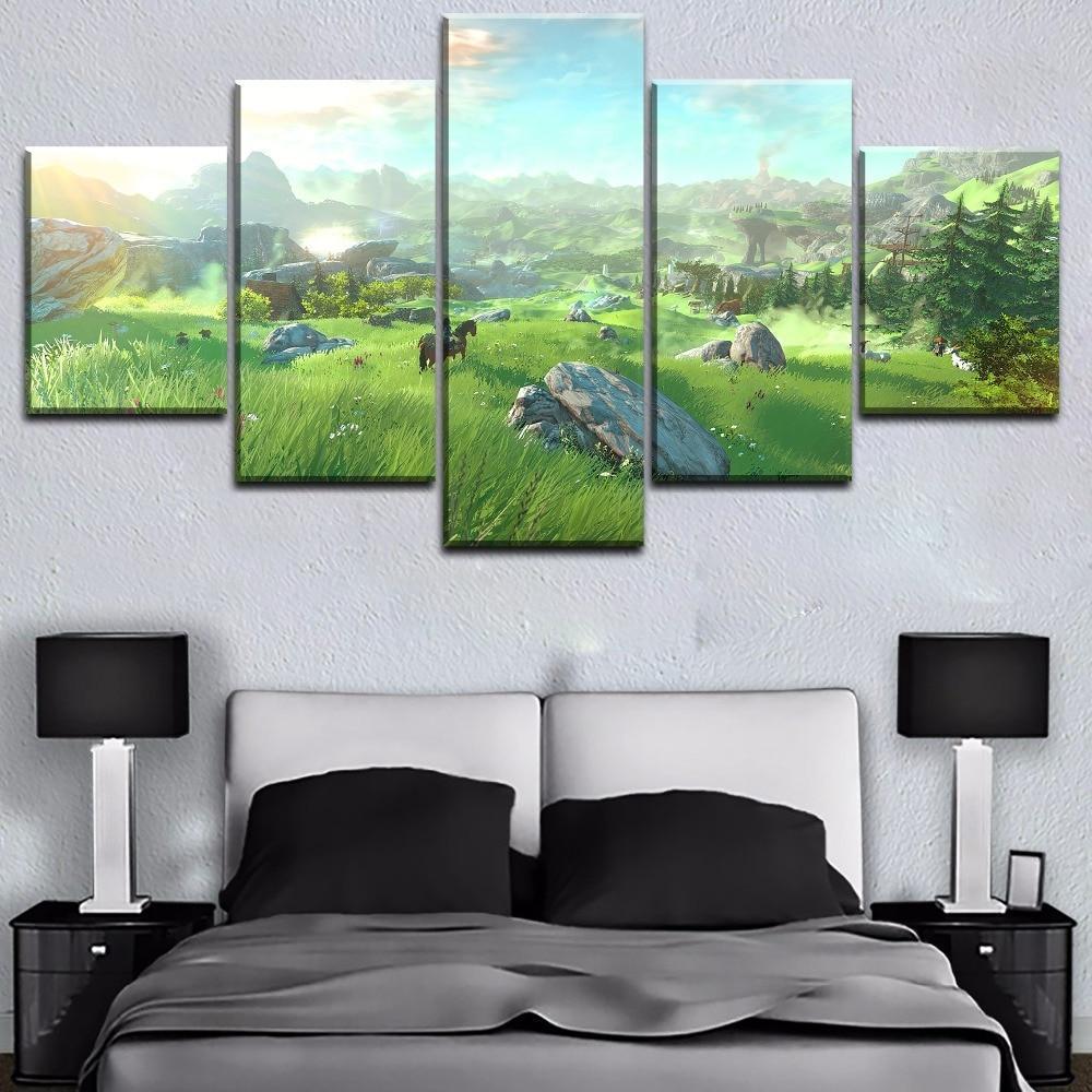 Legend Of Zelda Landscape 2 Gaming Canvas Wall Art