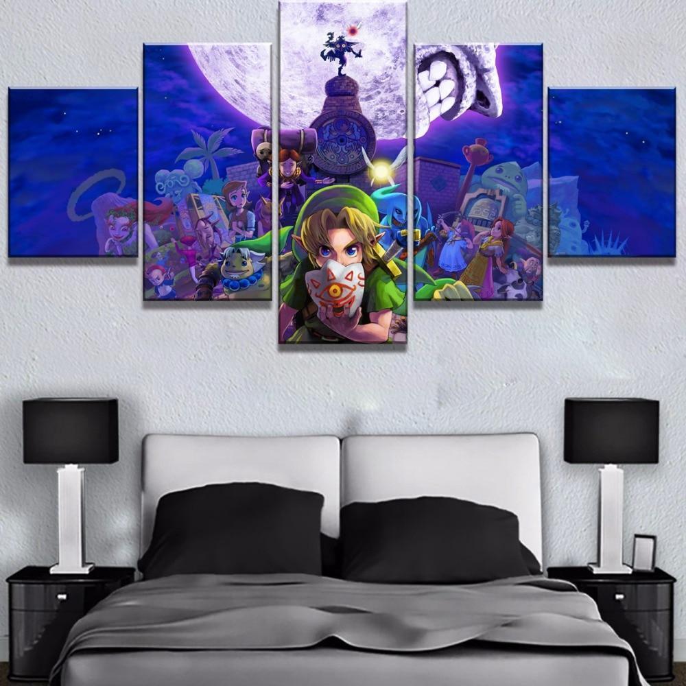 Legend Of Zelda Moon Party Gaming Canvas Wall Art