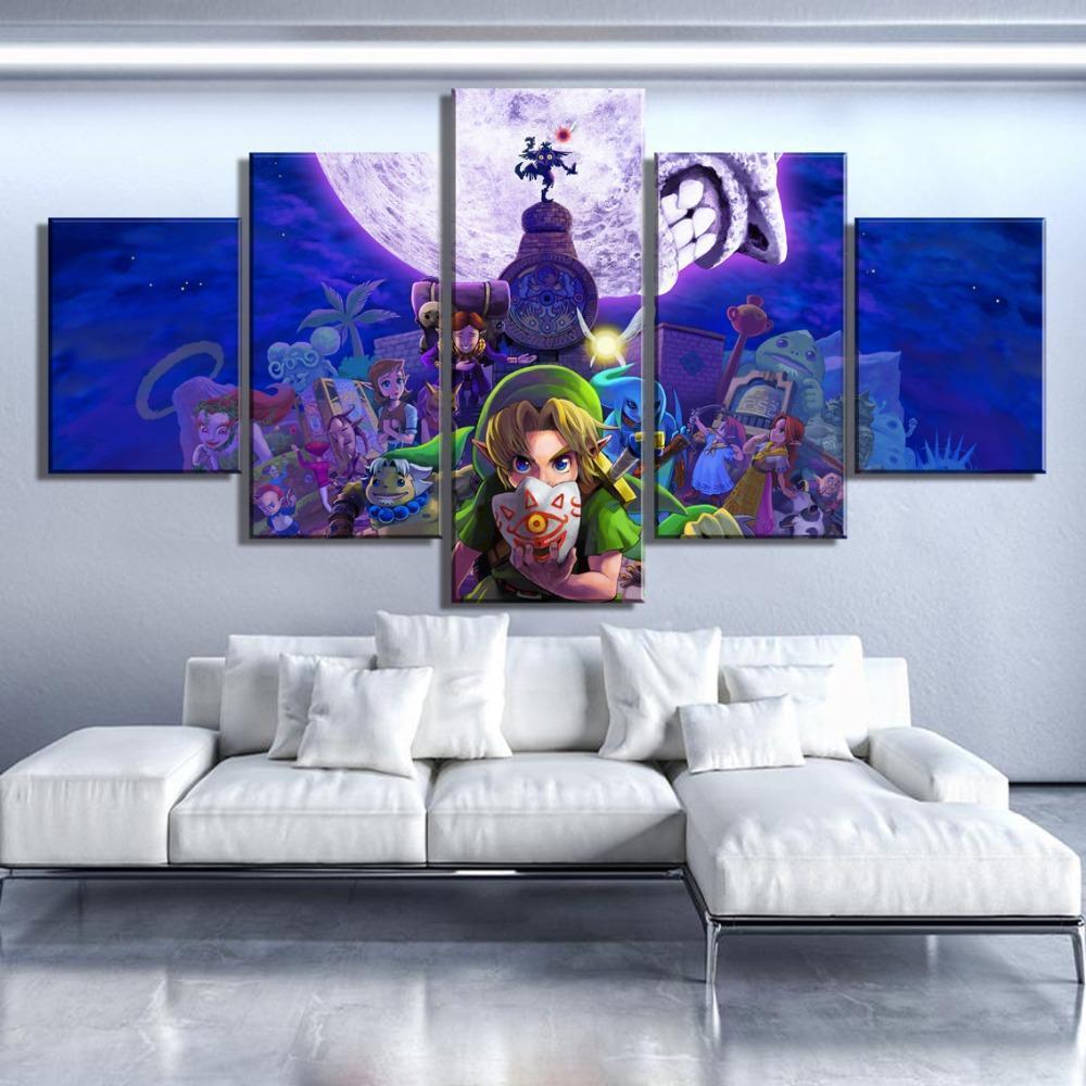 Legend Of Zelda Moon Party Gaming Canvas Wall Art