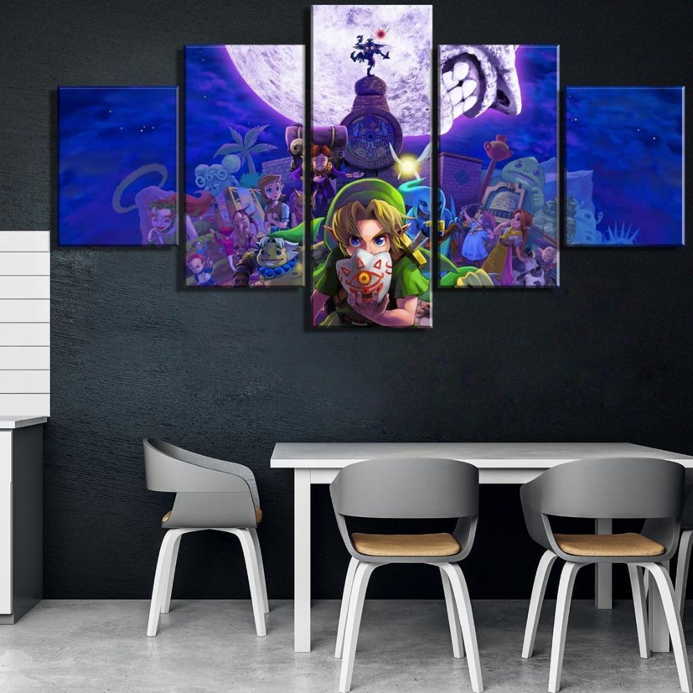 Legend Of Zelda Moon Party Gaming Canvas Wall Art
