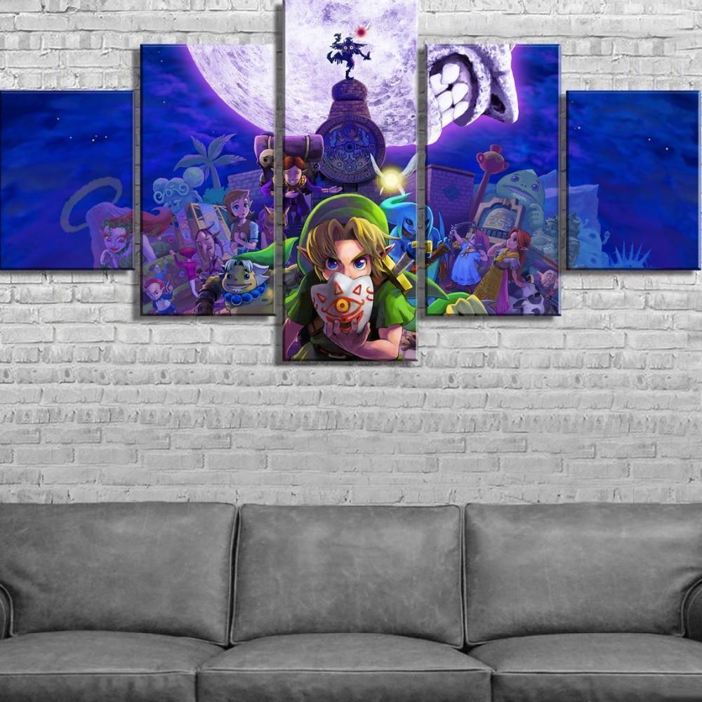 Legend Of Zelda Moon Party Gaming Canvas Wall Art
