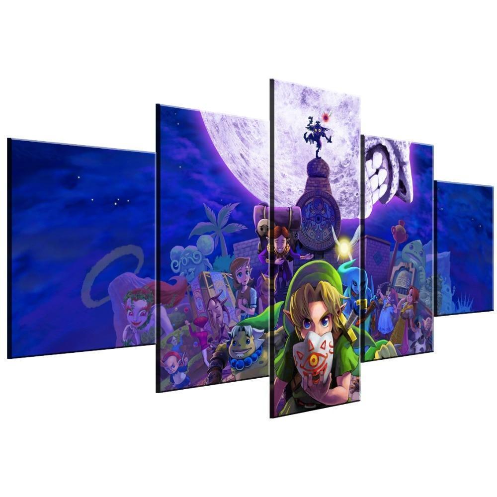 Legend Of Zelda Moon Party Gaming Canvas Wall Art