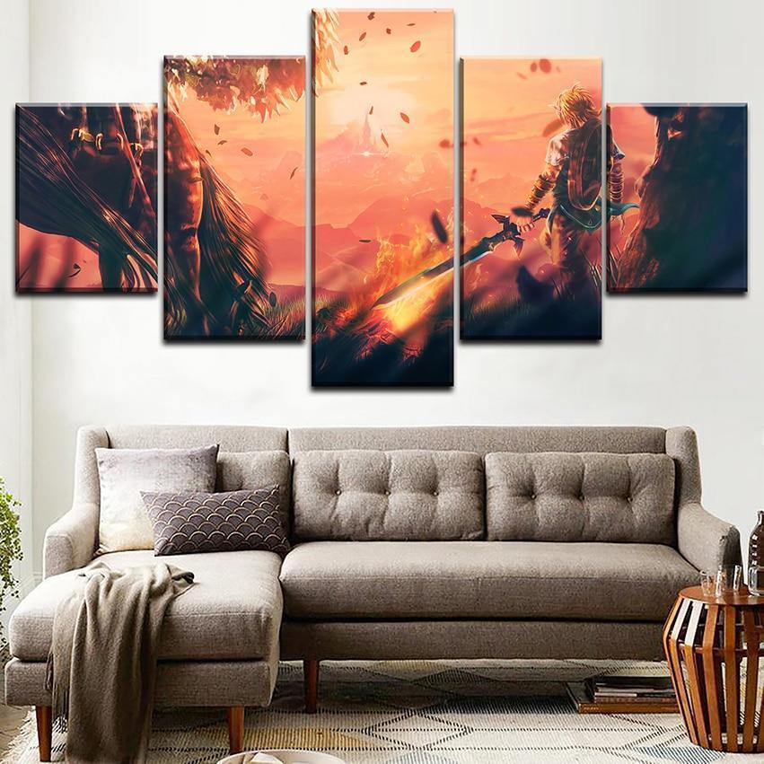 Legend Of Zelda Poster 1 Gaming Canvas Wall Art