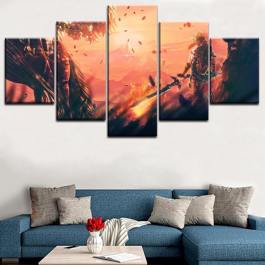 Legend Of Zelda Poster 1 Gaming Canvas Wall Art