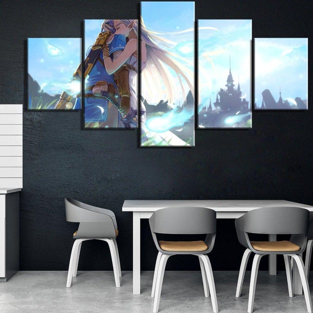 Legend Of Zelda Romantic Moment Gaming Canvas Wall Art