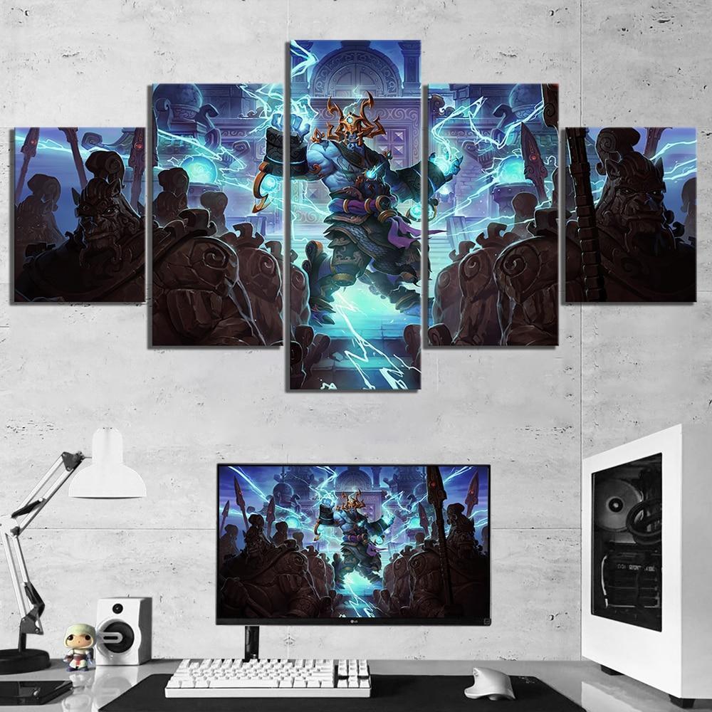Lei Shen The Thunder King World of Warcraft Gaming Canvas Wall Art