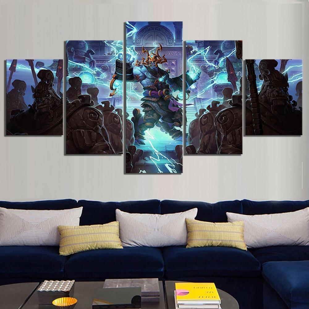 Lei Shen The Thunder King World of Warcraft Gaming Canvas Wall Art