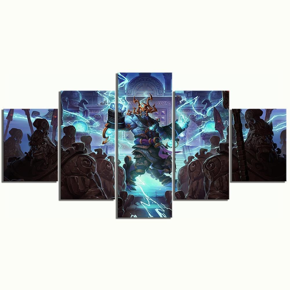 Lei Shen The Thunder King World of Warcraft Gaming Canvas Wall Art