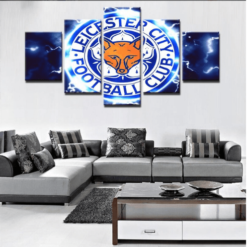 Leicester City Thunder Logo Soccer Canvas Wall Art