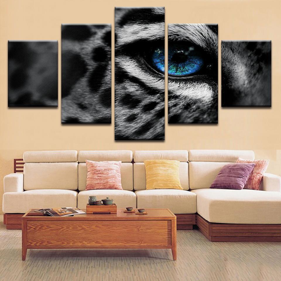Leopard Eye Animal Canvas Wall Art