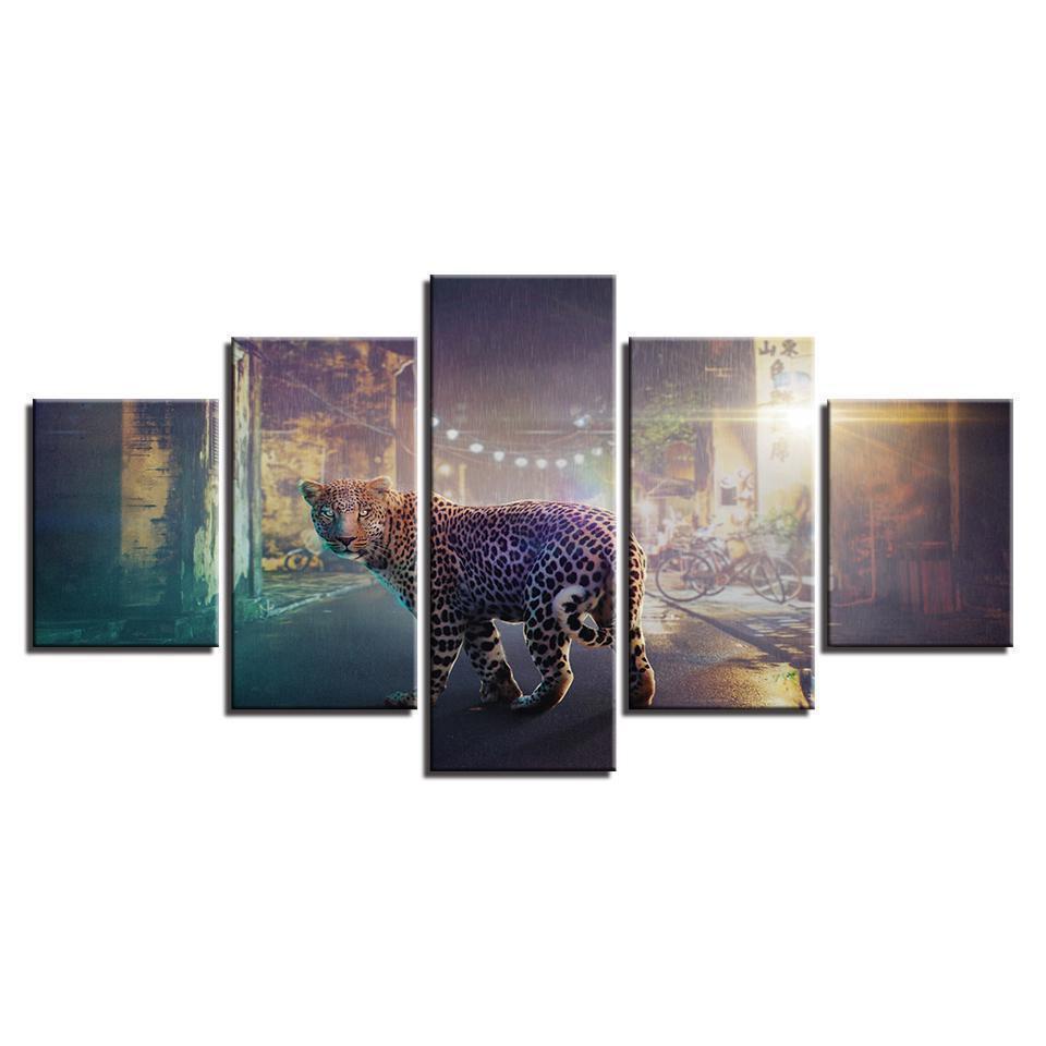 Leopard Tiger 2 Animal Canvas Wall Art