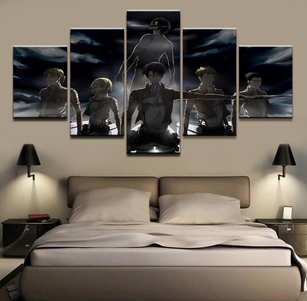Attack On Titan Levi's Squad Poster 1 Anime Canvas Wall Art