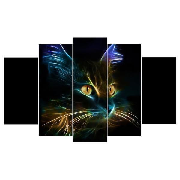 Light Cat Animal Canvas Wall Art